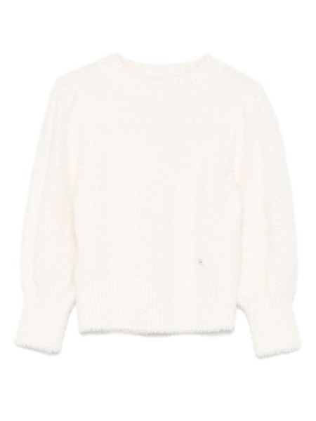  Abel & Lula Brushed-effect Sweater - White 