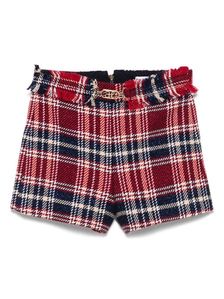  Abel & Lula Check-pattern Shorts - Blue 