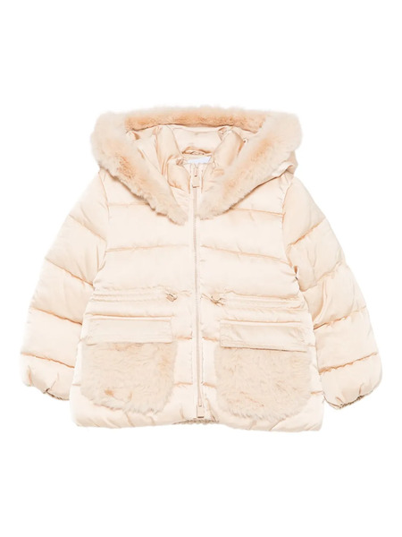  Abel & Lula Faux-fur Trim Jacket - Neutrals 