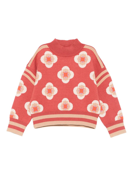  Abel & Lula Floral-pattern Sweater - Red 