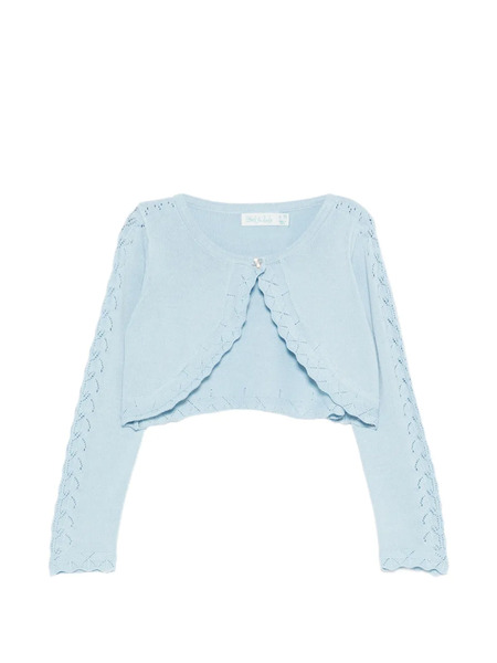  Abel & Lula Open-knit Embellished Bolero - Blue 