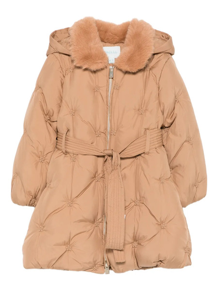  Abel & Lula Quilted Faux-fur-trimmed Jacket - Neutrals 