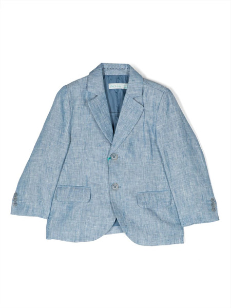  Abel & Lula Single-breasted Linen Blazer - Blue 