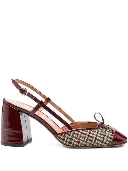  A.bocca Houndstooth-bow Pumps - Brown 