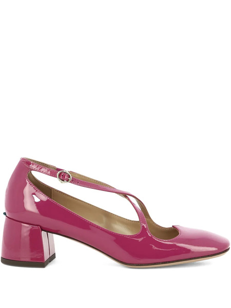  A.bocca 50mm Two For Love Leather Cross-strap Pumps - Pink 