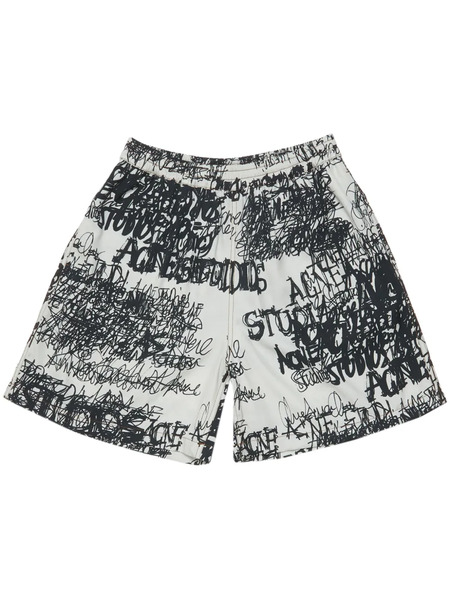  Acne Studios Abstract Pattern Print Shorts - Grey 