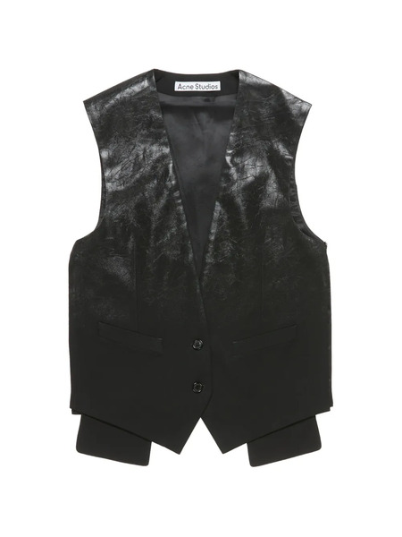  Acne Studios Button V-neck Waistcoat - Black 