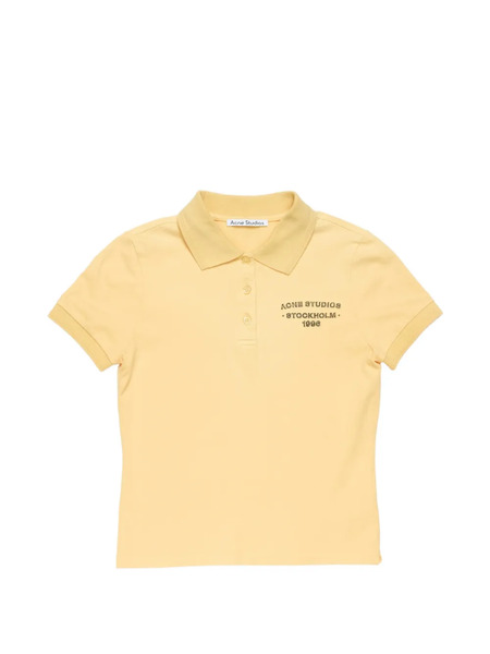  Acne Studios Buttoned Logo Polo Shirt - Yellow 