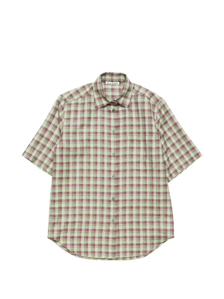  Acne Studios Checked Buttoned Shirt - Green 