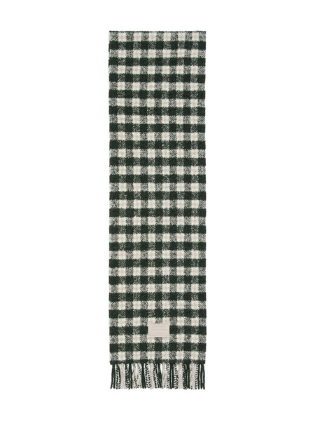  Acne Studios Checked Fringed Scarf - Green 