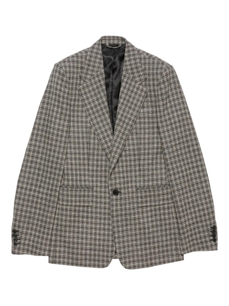  Acne Studios Checked Wool Blazer - Brown 