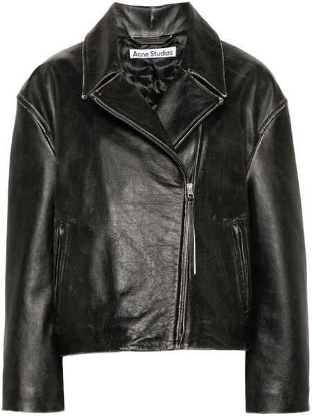 Acne Studios Distressed-effect Biker Jacket - Black 