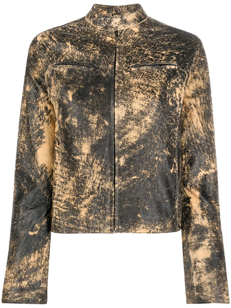  Acne Studios Distressed-effect Leather Jacket - Black 