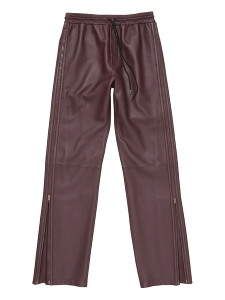  Acne Studios Drawstring Leather Trousers - Red 