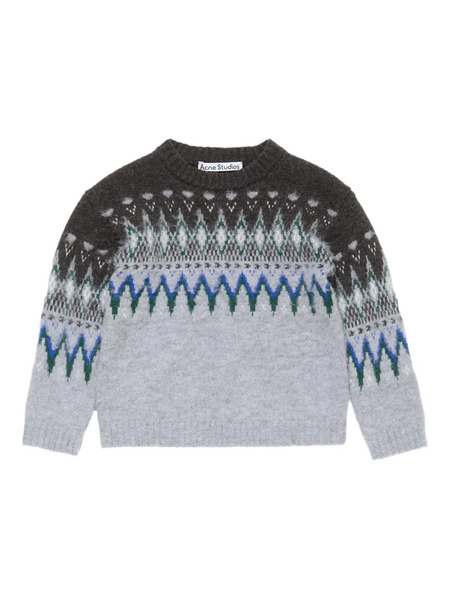  Acne Studios Fairislepattern Wool Sweater - Grey 
