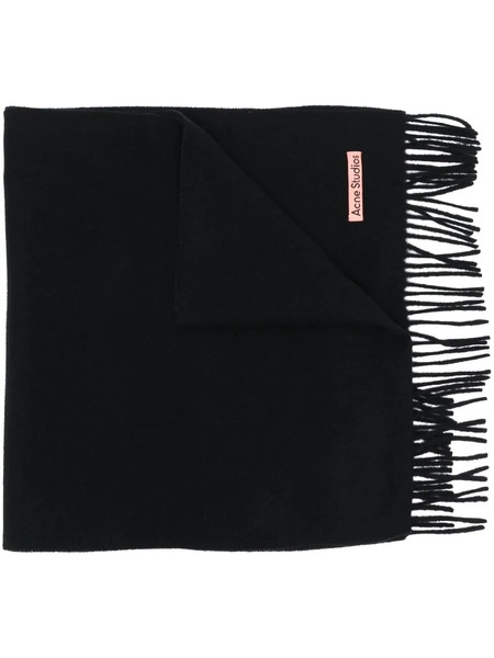  Acne Studios Fringed Wool Scarf - Black 