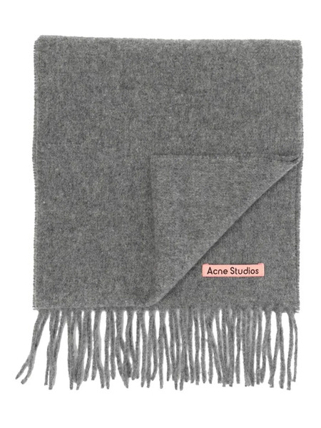  Acne Studios Fringed Wool Scarf - Grey 