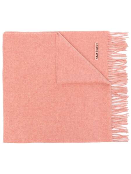  Acne Studios Fringed Wool Scarf - Pink 