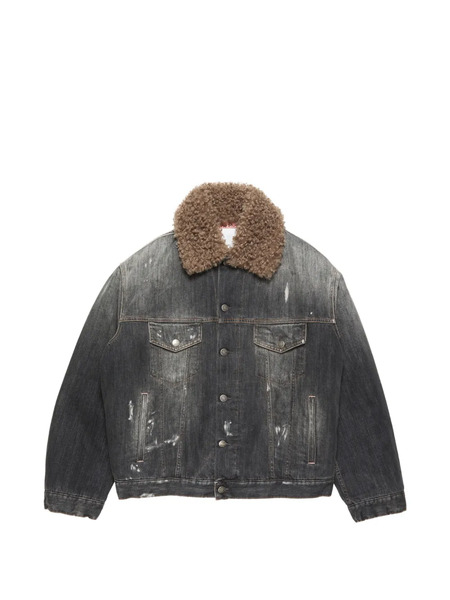  Acne Studios Fur-trim Cotton Jacket - Grey 