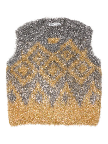  Acne Studios Geometric-pattern Vest - Grey 