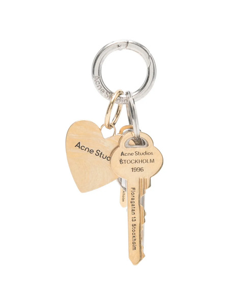  Acne Studios Heart-charm Keyring - Gold 