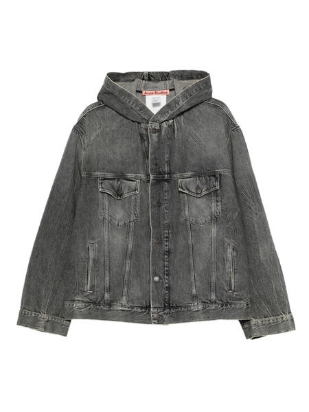  Acne Studios Hooded Denim Jacket - Grey 