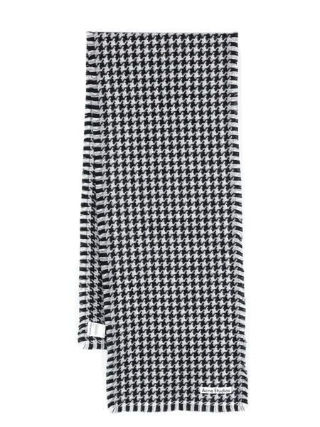  Acne Studios Houndstooth Wool Scarf - Black 