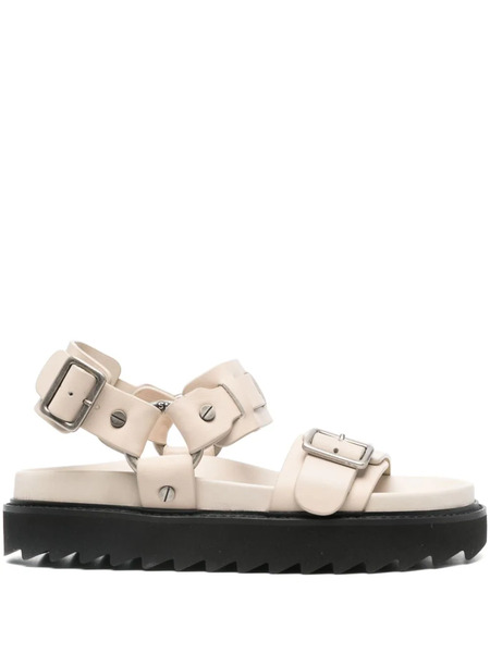  Acne Studios Leather Buckle Sandals - Neutrals 