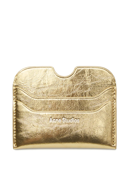  Acne Studios Leather Cardholder - Gold 