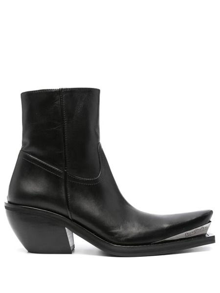  Acne Studios Leather Cowboy Boots - Black 