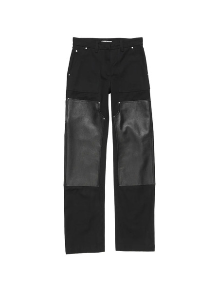  Acne Studios Leather-patch Trousers - Black 