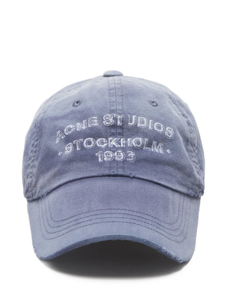  Acne Studios Logo Embroidered Cap - Blue 