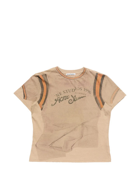 Acne Studios Logo-print T-shirt - Neutrals 