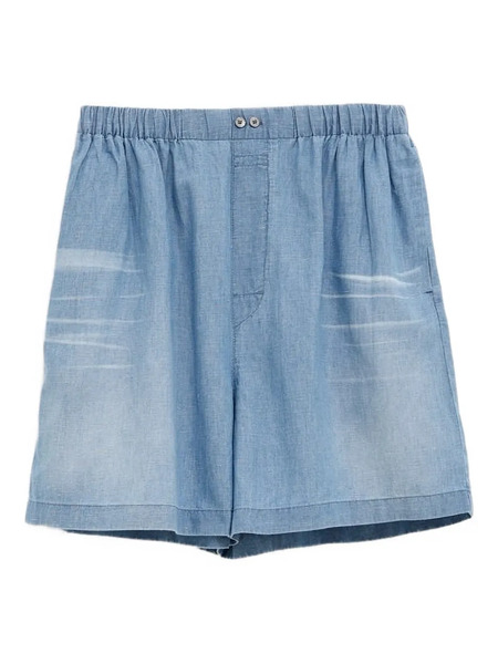  Acne Studios Logo-stamp Shorts - Blue 