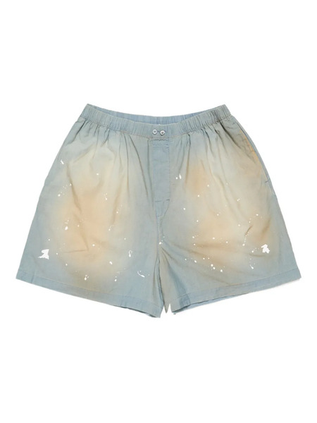 Acne Studios Logo-stamp Shorts - Blue 