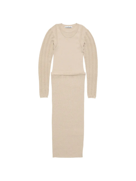  Acne Studios Long-sleeve Midi Dress - Neutrals 
