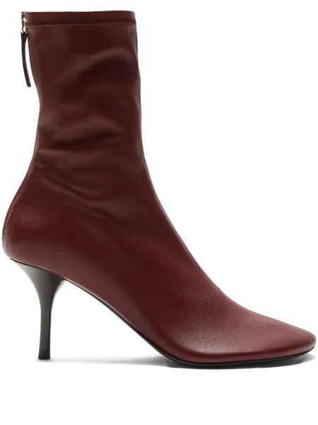  Acne Studios 75mm Zip Leather Boots - Red 