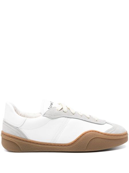  Acne Studios Panelled-design Leather Sneakers - Neutrals 
