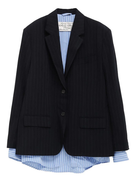  Acne Studios Pinstripe Single-breasted Blazer - Blue 