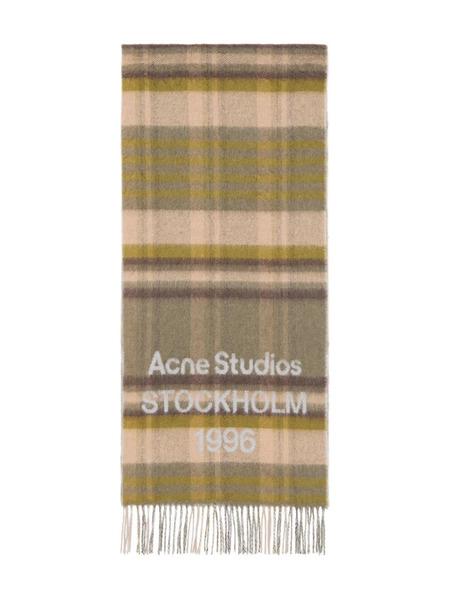  Acne Studios Plaid Fringed Scarf - Green 
