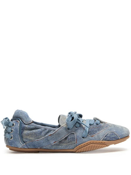  Acne Studios Rear Drawstring Detailing Trainers - Blue 