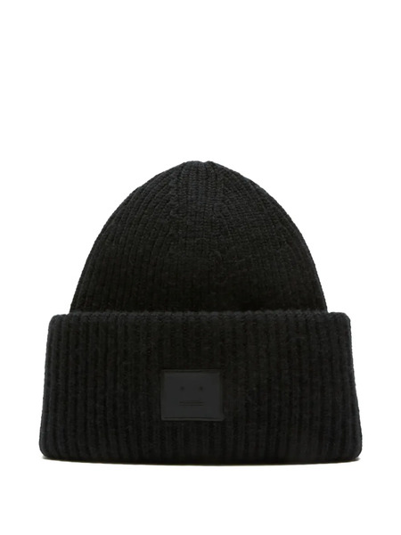  Acne Studios Ribbed Face-patch Hat - Black 