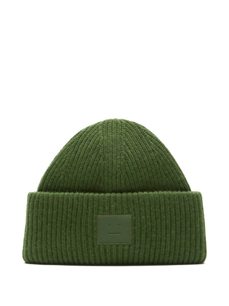  Acne Studios Ribbed Patch Hat - Green 