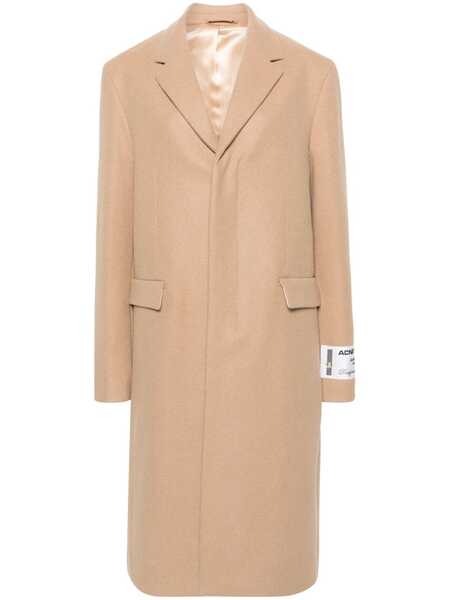  Acne Studios Single-breasted Wool Blend Coat - Brown 