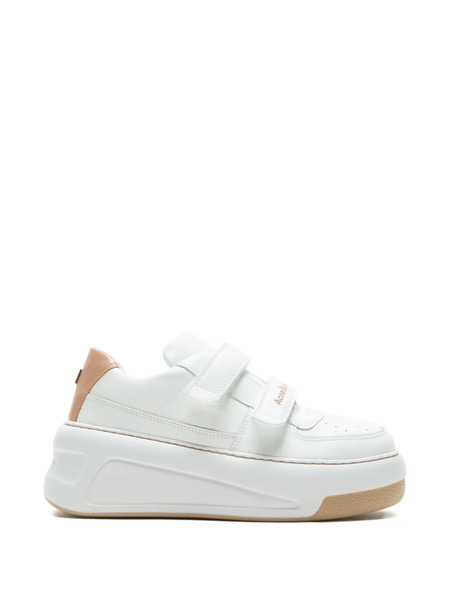  Acne Studios Touch-strap Leather Sneakers - White 
