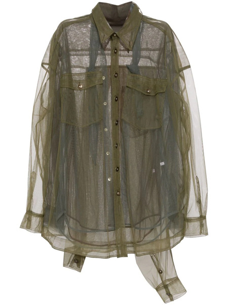  Act Nº1 Sheer Layered Shirt - Blue 
