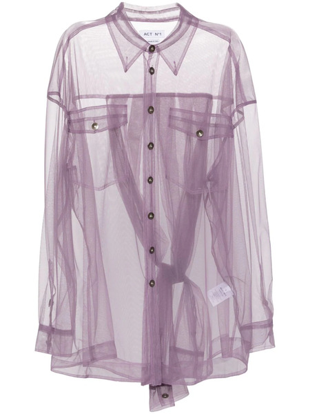 Act Nº1 Sheer Shirt - Purple 