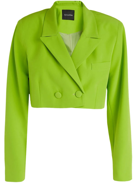  Actualee Cropped Blazer - Green 