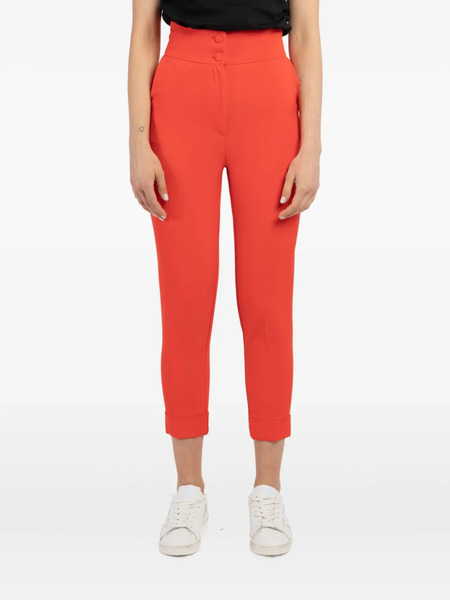  Actualee High-waist Button Trousers - Orange 