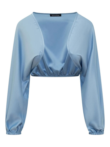  Actualee Satin Shirt - Blue 